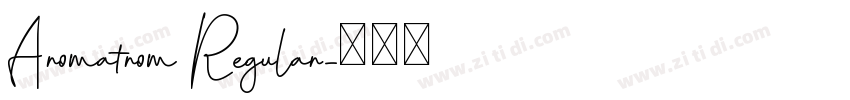 Aromatrom Regular字体转换
